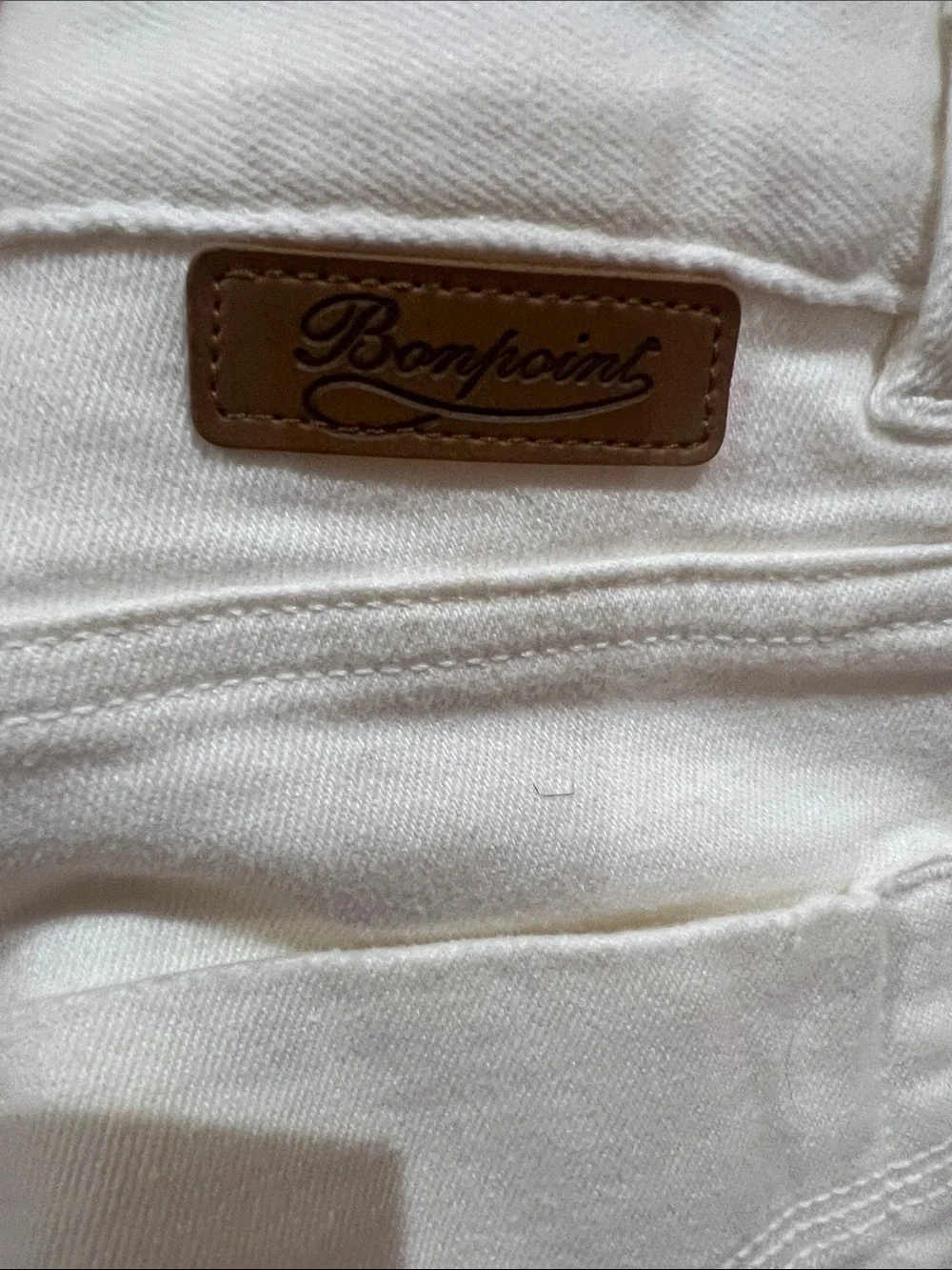 Bonpoint Kids White Slim Fit Jeans